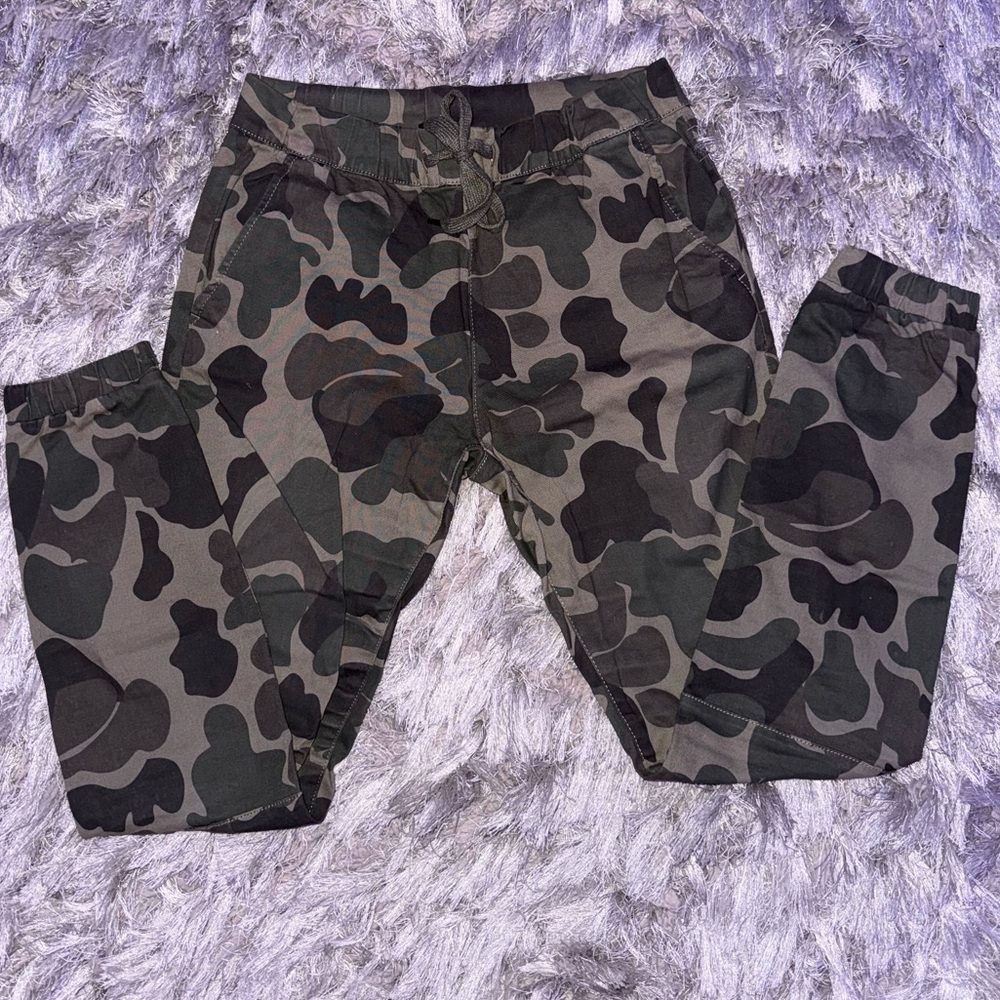 South Pole Junior Camouflage Joggers - Black and Green